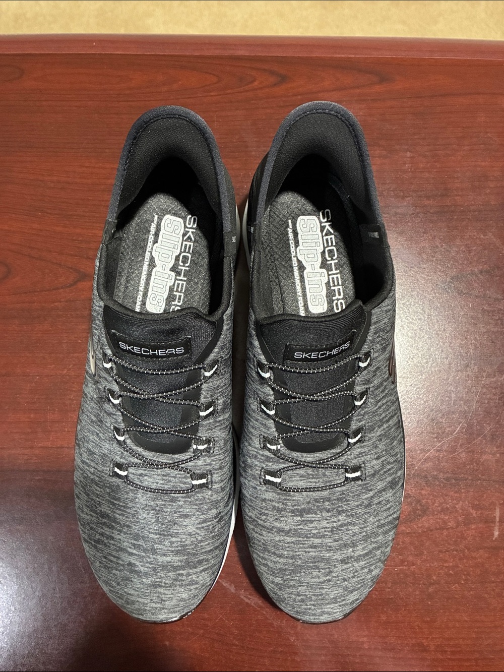Skechers Women’s Gray Slip-On Athletic Sneakers